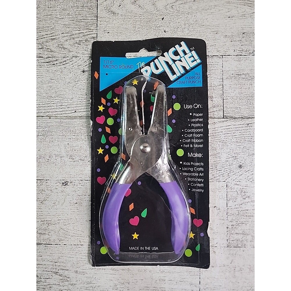 NEW Vintage Punchline McGill Circle Hole Hand Punch Made In USA 1/16"